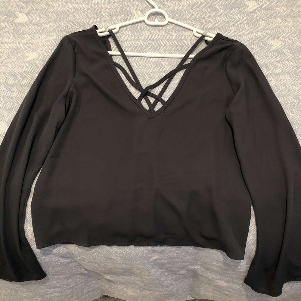 Olivacious grey cross top